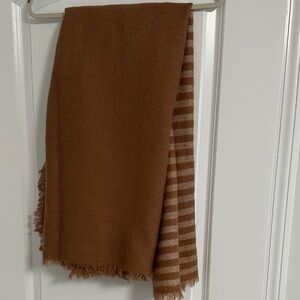 T.J.Maxx Warm Brown and Cream Scarf